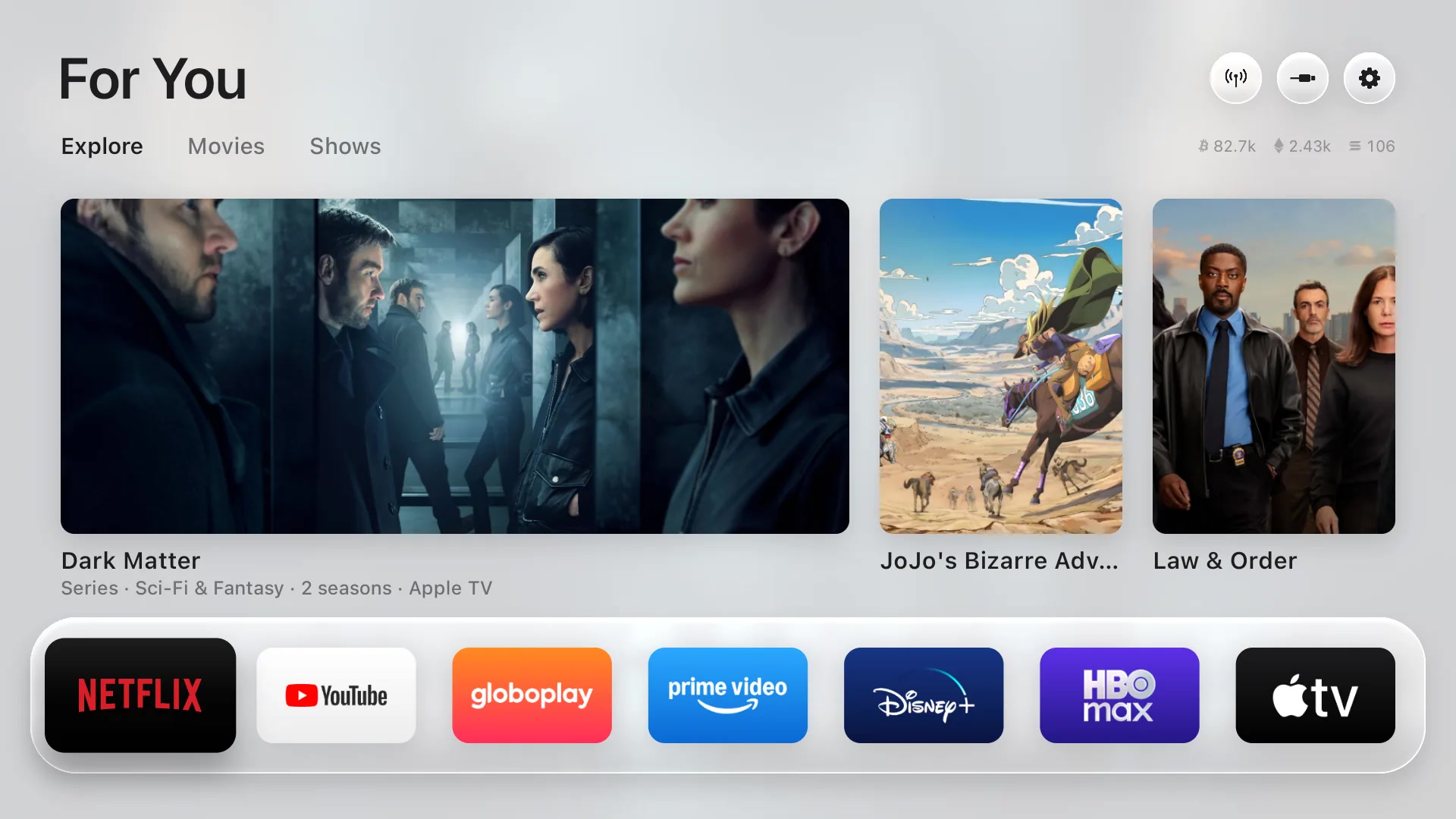 Free My TV 的首页:没有赞助位,只显示自己装的 App