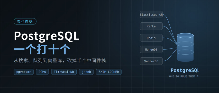 PostgreSQL 一个打十个：从搜索、队列到向量库，砍掉半个中间件栈